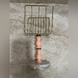 Vintage marble base Letter holder